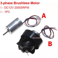 Micro Three-phase Brushless Motor Brushless Duct Fan Fan Ball Bearing DC12V 20000RPM High Air Volume Brushless Fan Motor