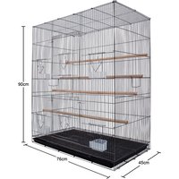 76*45*90cm Multi Food Boxes Design Large Size Parrot Budgie Canary Cage Detachable Pet Birds House