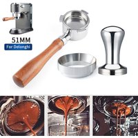 51mm Coffee Bottomless Portafilter For Delonghi EC680/EC685 Replacement Filter Basket Espresso Machine Handle Cafe Accessories