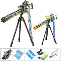 Children's Gatlin Electric Repeated Soft Bullet Gun DIY Assembe Chain EVA Soft Bullet Gatling Heavy Machine Toy for CS Boy Gift
