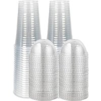 40/50pcs 460/600ml gobelets en plastique transparents jetables lait thé jus boisson froide Smoothie boissons tasses avec couvercles pour à emporter