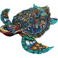 Turtle Wooden Jigsaw Puzzles for Adults Kids,Animal Shaped Pieces Jigsaw Puzzles Toys with Package, Christmas Gift Home Decor