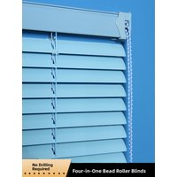 Waterproof Aluminum Alloy Blind Curtains for Bathroom Kitchen Office Bedroom High Light Blocking Roll up Shades No Drilling N...