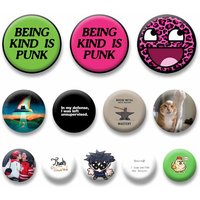 Being Kind Is Punk Pins Funny Saying Buttons Brooches Jewelry Accessory Customize Backpack Shoes Hat Fashion Lapel Badges Gifts
