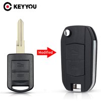 KEYYOU 2 Buttons Modified Flip Car Key Shell For Vauxhall Opel Corsa C Combo Tigra Meriva Agila Remote Key Case