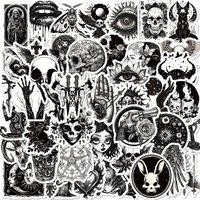 50PCS Gothic Punk Style Horror Sticker Phone Case Laptop Diy Decals Cup Guitar Skateboard Notebook Waterproof Graffiti Stickers