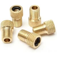 AliExpress NONE Presta to Schrader Adapter Bike Tire Valve Adapter Copper Gold Pump Valve Connector FV to AV Converter Bicycle MTB Road