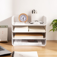 Plastic Paper Letter Tray Organizer, Stackable Desk File Holder, Desktop Storage Bin for Office Supplies, Documents, Letters,