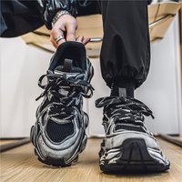 Men's Running Shoes Shock Absorption Fleece Lined Dad Sneakers Low Top Outdoor Casual Shoes round Toe Rubber Outsole