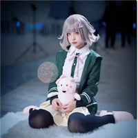 High School Students Uniform Anime Danganronpa Nanami ChiaKi Cosplay Costume Long-sleeved Jacket Short Skirt Loli Skirt