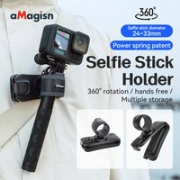 aMagisn Selfie Stick Holster with Backpack / Waist belt Clip,for DJI / Gopro / Insta360 Cameras Hands-free Quick Release Holder