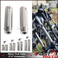 Stainless Steel Motorcycle 39mm Fork Tube 2in-5in Extensions For Harley Dyna Glide Sportster FXD XL 883 1200 Accessories Parts