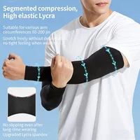 Solid Color Ice Fabric Arm Sleeves Running Cycling Sun-protective Sleeve Fashion Summer Cooling Outdoor Arm Cover Glove Unisex