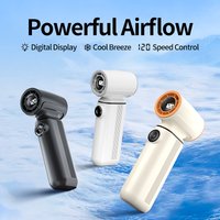 Smart Digital Display Handheld Mini Fan, USB Rechargeable, Portable, Long Battery Life, Quiet & Strong Wind