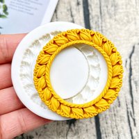 Round Photo Frame Silicone Sugarcraft Mold Resin Tools Cupcake Baking Mould Fondant Cake Decorating Tools