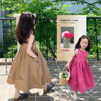 Girls Summer Dress New Fashion Sleeveless Children's Dresses Korean Edition Girls Princess Dress 6 8 10 11 12 Years Kids Clothes