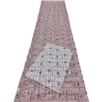 2026 French Lace Fabrics High Quality African Beaded Embroidered Nigerian Sequins Tulle Lace For Sewing Party Dresses