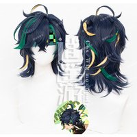 Game Genshin Impact Cosplay Wig Men 45cm Short Hair Heat resistant Natlan Kinich Cosplay Free Cap Halloween