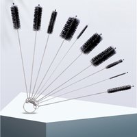 10Pcs/set Baby Bottle Brushes Straw Cleaner Multifunctional Kitchen cleaning brush Stainless Steel Wash Drinking Feeding Bottle