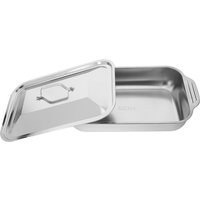 1Set Stainless Steel Large Rectangular Fish Grill Tray Deep Pan Roaster Baking Baking Sheet Oven Tray Versatile