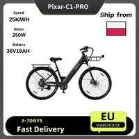 Elektrofahrrad Pixar C1-Pro 25 km/h Höchstgeschwindigkeit 150 km Reichweite 36V18AH Batterie 27,5 Zoll Reifen Stoßdämpfer
