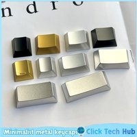 Blank Minimalist Metal Keycaps Cnc Machining Oem Aluminum Alloy R1 R2 R3 R4 1.25u 1.5u Customized Mechanical Keyboard Keycaps