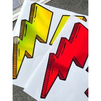 AliExpress Lightning Reflective Stickers, Personalized and Creative Motorcycle, Electric Bike Helmet, Fuel Tank Cap Decoration Stickers