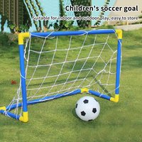 Foldable Portable Micro Soccer Goal Set, All In One Net Pump Ball Equipment Suitable For Indoor Outdoor Beach Practice Games