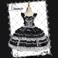 Sweet Lolita JSK Dress Vintage Doll Style Layered Sleeveless Party Dress ~ When Summer Comes