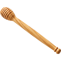 Natural Wood Honey Dipper Stick Comfort Grip 10/20cm Handmade Wooden Honey Stirring Spoon Simple Mixing Tool for Honey Syrup Jam