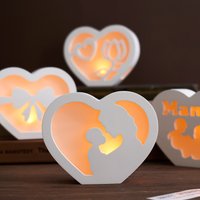 Hollow Mother's Day Silhouette Silicone Mold DIY Mother Mama Letter Love Atmosphere Lamp Gift Box Candle Base Mold Plaster Craft