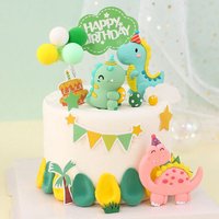 Roar Dinosaur Cake Toppers Birthday Jungle Safari Party Boy Girl Gifts Kid 1st Birthday Cake Decor Baby Shower Cake Decoratings