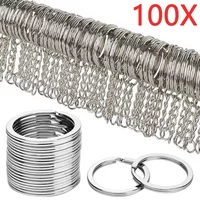 Metal Keyring Stainless Steel Anti-rust Keychains Key Pendant Chains Key Holder Keychain Split Rings 30mm/25mm/20mm