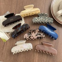1pc Korean France acetate grab clip,simple retro French elegant temperament back of the head coil hair shark clip hairpin