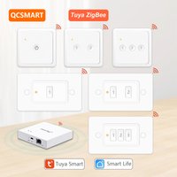 QCSMART Tuya Smart Life ZigBee 3.0 Wireless Portable Pushbutton 1,2,3 Gang EU US Remote Controller Scene Switch DIY Automation