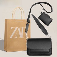 2026 New Men's Fashion Bag Two-In-One Flip Cover Simple Casual Versatile Men's Stylish Single Shoulder Slant Cross Small Squa...