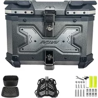 45l Universal Aluminium Alloy Motorcycle Tail Box Motorcycle Trunk Luggage Helmet Waterproof Motorbike Tail Box with Inner Pad