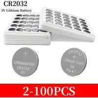 2-100PCS CR2032 CR 2032 Button Battery 3V Lithium Battery For Watch Toy Calculator Car Remote Control Button Coin Cell