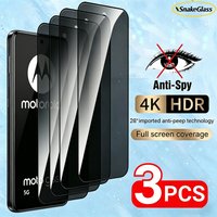 3Pcs Privacy Tempered Glass Cover for Motorola G86 G82 G72 G55 G56 E40 E22 E14 Anti-Peep Anti-Scratch Screen Protector Smooth