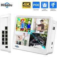 8CH 12 Inches LCD POE NVR 4K 8MP POE Network Video Recorder with Screen For 8MP 5MP CCTV POE IP CCTV Surveillance System Xmeye