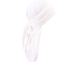 AliExpress NONE Cotton Hip Hop Bandana Headscarf Breathable Cycling Head Scarf Long Tail Pirate Cap Strap Headband Hat Headband Hole Bandana Cap
