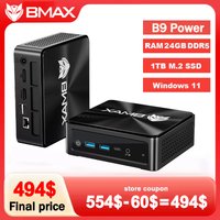 BMAX B9 Power Mini PC with Intel i9-12900HK 14-Core, 24GB DDR5 1TB NVMe SSD, Windows 11, Iris Xe Graphics, Dual 4K, WiFi 6