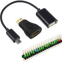Raspberry Pi Zero USB OTG Adapter & Mini HDMI-compatible Converter & 40Pin GPIO Header for BPI-M2/M4 Zero Orange Pi Zero 2W