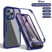 Magnetic For Magsafe 360 Full Body Front+Back Clear Case For iPhone 12 13 14 15 16 Pro Max Plus Silicone Bumper Shockproof Cover