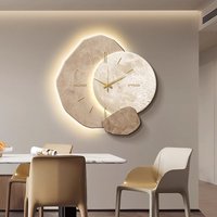 Lucky stone Restaurant Clock Wall Clock Living Room Modern Simple New High end Silent Home Clock Wall Hanging