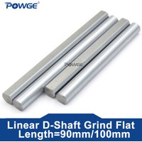 POWGE D-Shaft Grind Flat 45#/S45C/1045/C45 Carbon Structural Steel Rod Linear shaft Length=90mm/100mm Diameter 5mm 3D printer