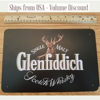 Glenfiddich Sign Glenfiddich Whisky Sign Metal Sign Tin Art Whiskey Retro-Aluminum
