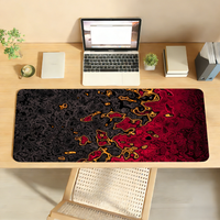 Black Waves Liquid Mouse Pad Non-slip Locking Edge DeskMat PC Laptop Accessories Rubber Office Keyboard Large Game XXL Carpet