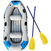 Inflatable Fishing Boat Outdoor Floating Boat Drift Boat Portable Lake Float with Hand Pump Paddle Seat Cushion Rope Touring
