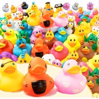 1-100pcs Car Ducks in Bulk,Assortment Duckies for Jeep Ducking Floater Duck Bath Toys Party Favors